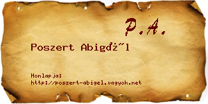 Poszert Abigél névjegykártya